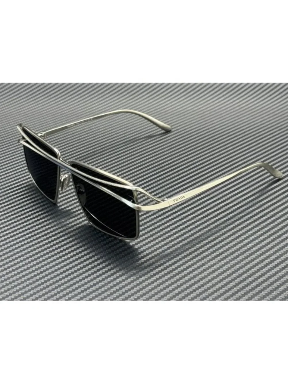 New PRADA Men Silver Vintage Sunglasses 58-15-140